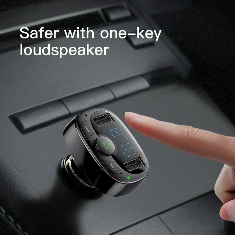 Baseus Wireless Bluetooth Car FM Transmitter MP3 Player 2 USB Charger Handsfree