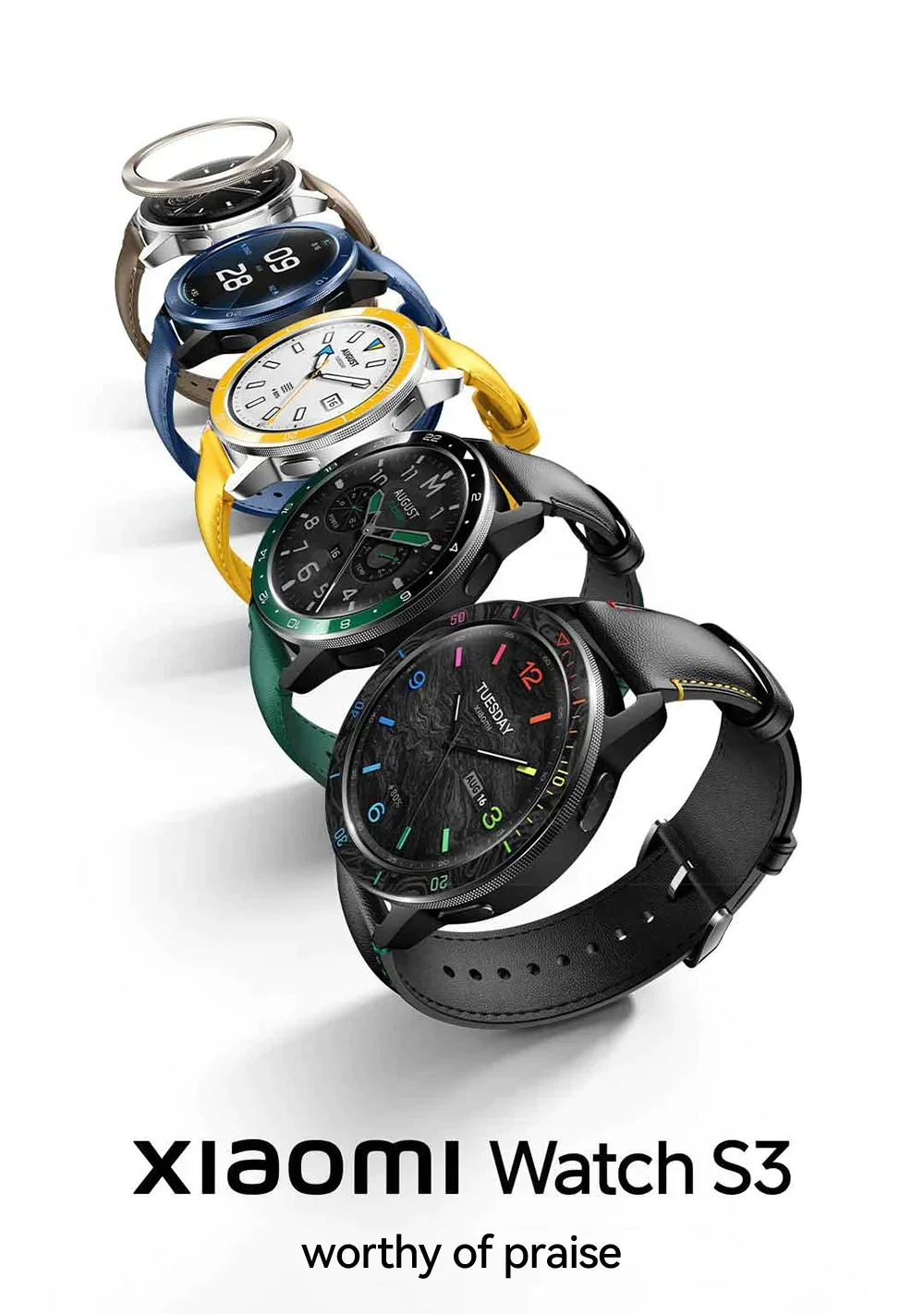 Xiaomi Watch S3 AMOLED Display Bluetooth5.2 Smart Watch Heart Rate Blood Oxygen Monitoring 5ATM Waterproof Sports Tracking