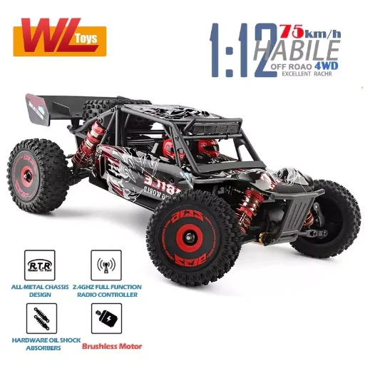 WLtoys RC Car 1:12 124016 4WD 75km/h High-Speed Brushless Motor Off-Road 2.4G Drift Climbing Version 2