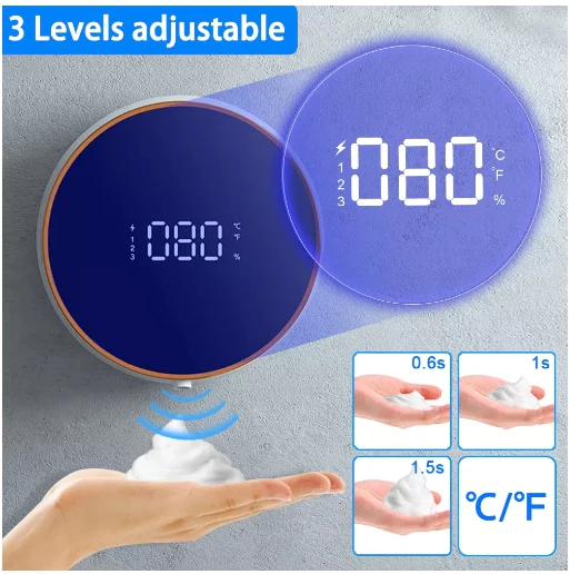 Touchless Automatic Soap Dispenser USB Liquid Foam Machine Wall-mounted Infrared Sensor Electric Hands Free Hand Sanitizer Tool