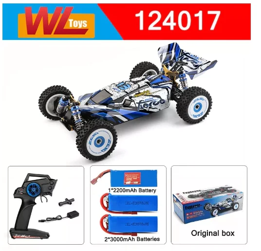 Wltoys 124017 1/12 V2 Brushless E- RC Car 75km/H High Speed Metal Chassis RC Car