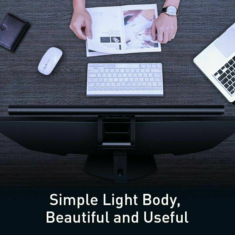 Baseus USB LED Desk Lamp E-Reading Screen Light Hanging Computer Dimmable Strip