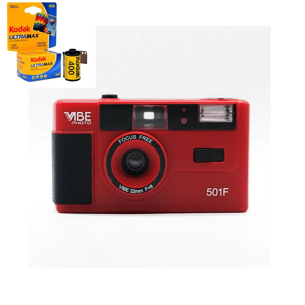 New Vibe Vintage Retro 501F 35mm Reusable Non-Disposable Film Camera