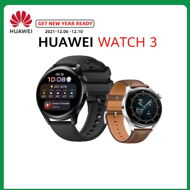 HUAWEI WATCH 3 eSIM Cellular Calling All-day Health Management smart mode of 3-Day Battery Life