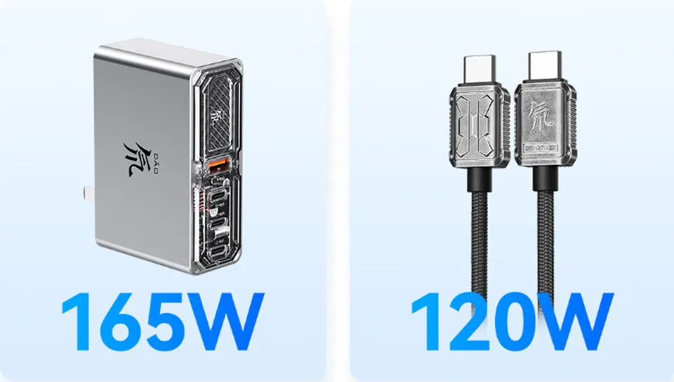 NEW Nubia Red Magic 165W 4 Ports Wall Charger Adapter