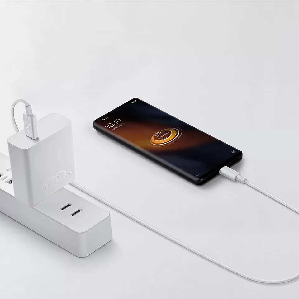 New iQOO 120W Fast Charge Wall Charger Adapter with 6A Cable