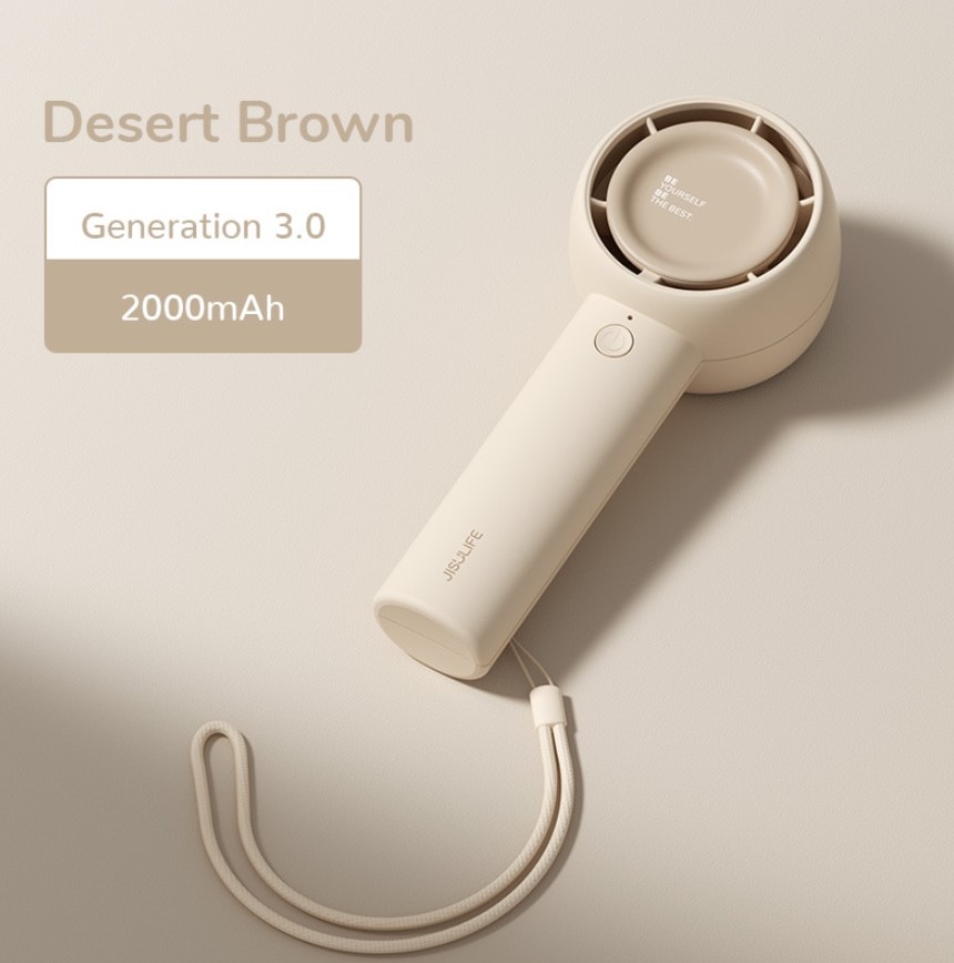 JISULIFE Mini Portable Fan Powerful Trubo Rechargeable Bladeless Fans Ultra-quiet Personal Hand Fan