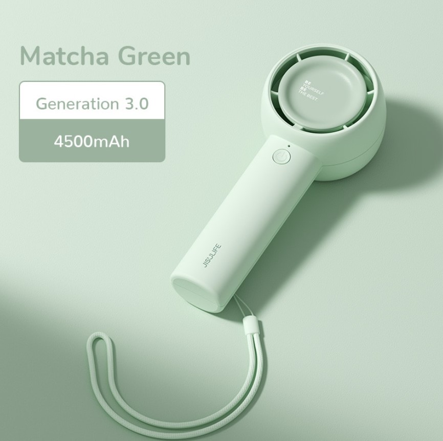 JISULIFE Mini Portable Fan Powerful Trubo Rechargeable Bladeless Fans Ultra-quiet Personal Hand Fan