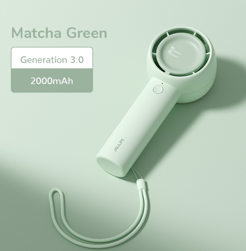 JISULIFE Mini Portable Fan Powerful Trubo Rechargeable Bladeless Fans Ultra-quiet Personal Hand Fan