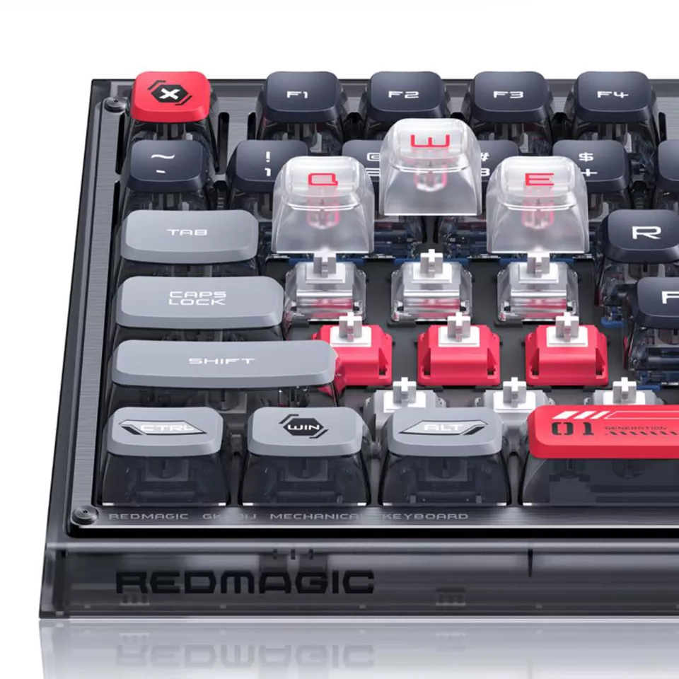 New Nubia Red Magic Wired Wireless Bluetooth Tri-mode RGB Gaming Mechanical Keyboard
