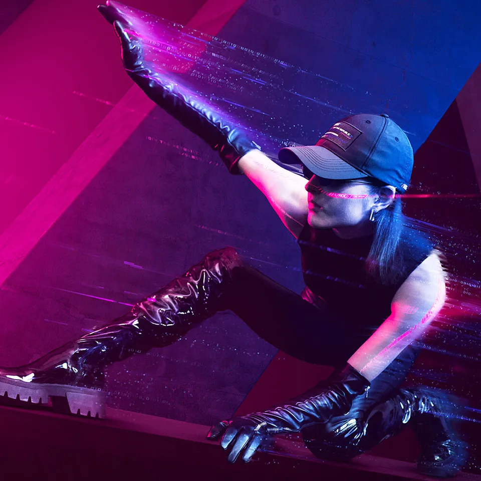 ORIGINAL ASUS ROG SLASH CH3003 Mens Women Sports Baseball Cap Solid Blank Hats