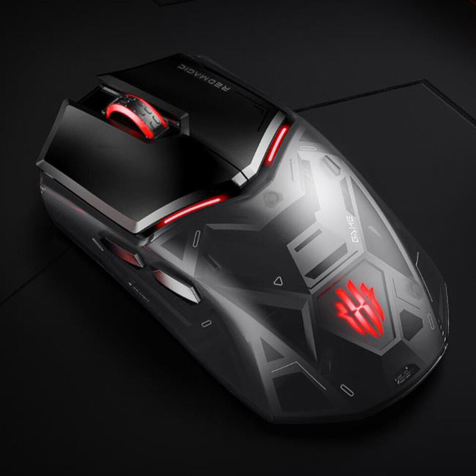 NEW Nubia Mouse Red Magic Wireless Bluetooth Wired RGB Gaming Mouse 26000DPI Black