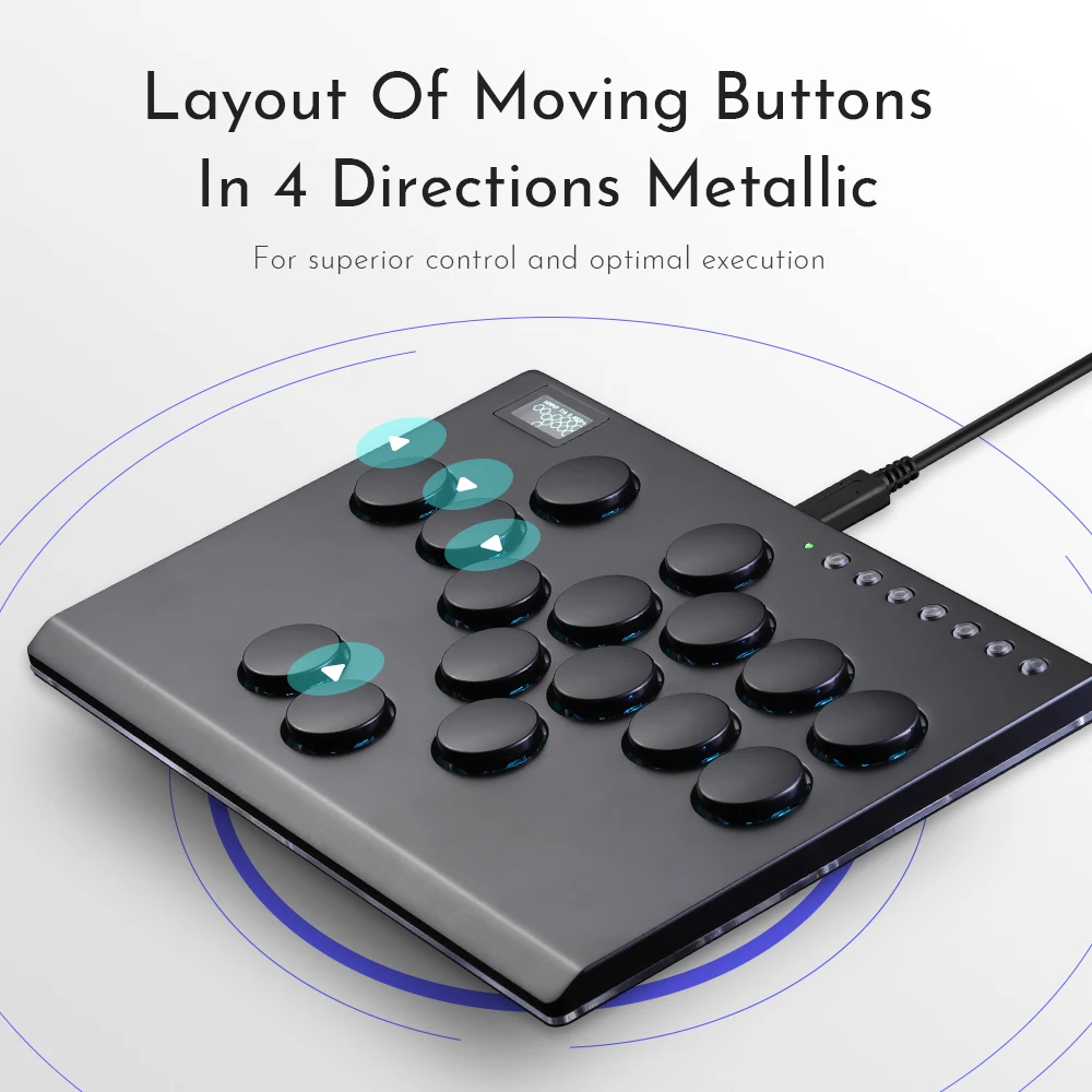 New Haute All Metal Joystick Hitbox Controller Arcade Fighting Stick For PC/Ps3/ Ps4 / Switch/Steam Mini Hitbox Keyboard Control