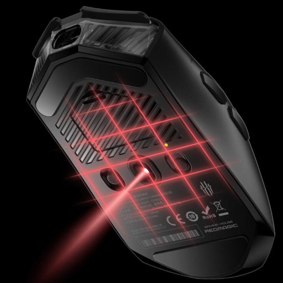 NEW Nubia Mouse Red Magic Wireless Bluetooth Wired RGB Gaming Mouse 26000DPI Black