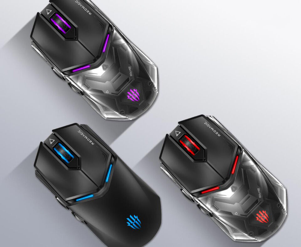 NEW Nubia Mouse Red Magic Wireless Bluetooth Wired RGB Gaming Mouse 26000DPI Black