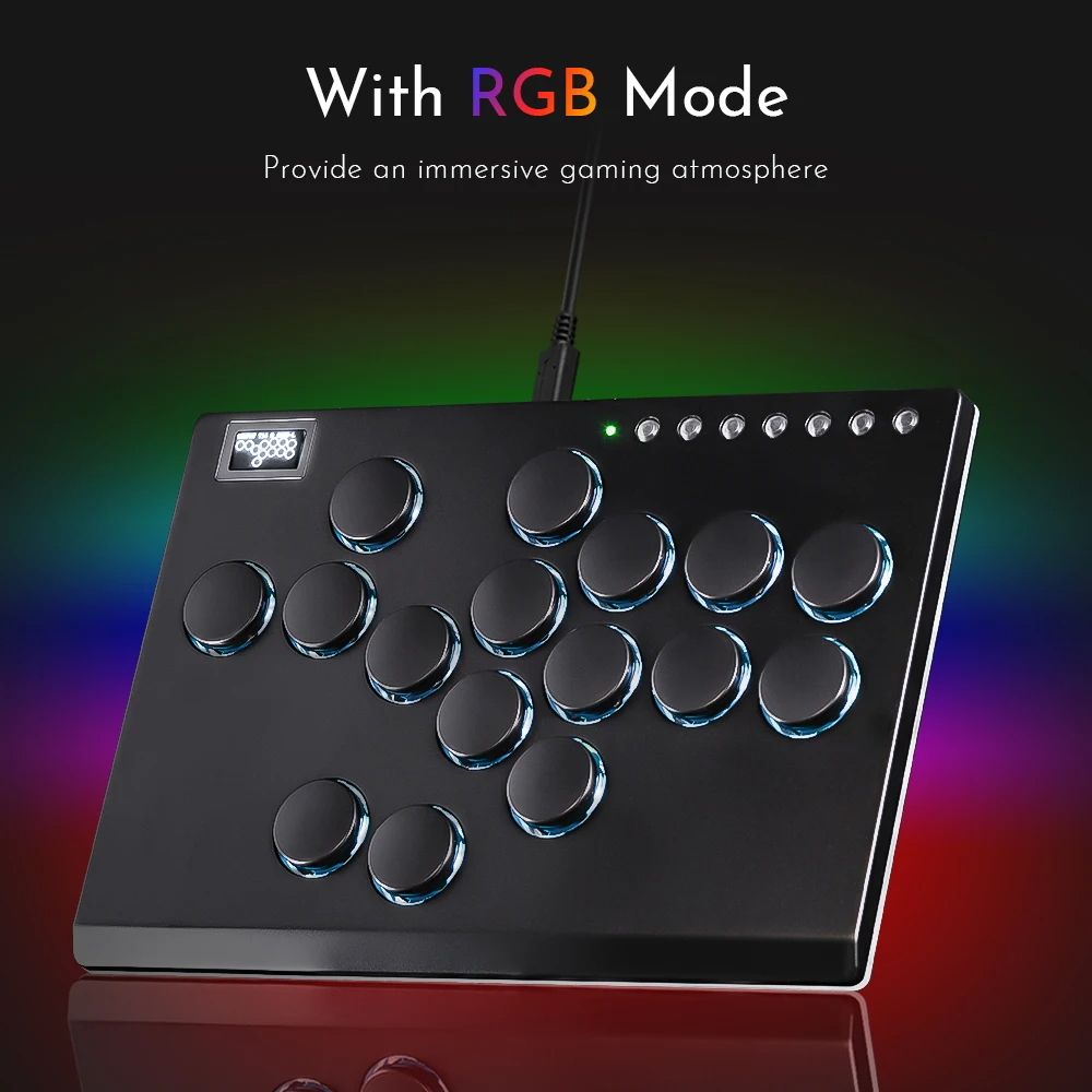 New Haute All Metal Joystick Hitbox Controller Arcade Fighting Stick For PC/Ps3/ Ps4 / Switch/Steam Mini Hitbox Keyboard Control