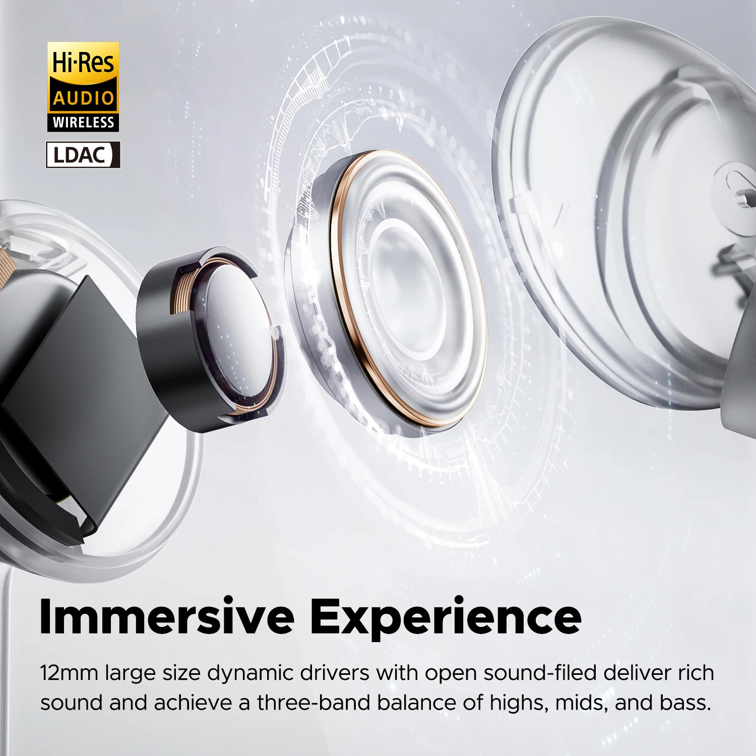 SoundPEATS Capsule3 Pro Wireless Earbuds with Hi-Res and LDAC 43dB Hybrid ANC Bluetooth 5.3 Earphones