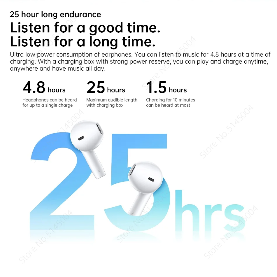 vivo TWS Air TWS Earphone Bluetooth 5.2 Dual Mic AI Noise Cancelling Wireless Headphone 25 Battery Life 14.2mm For Vivo X80 Pro