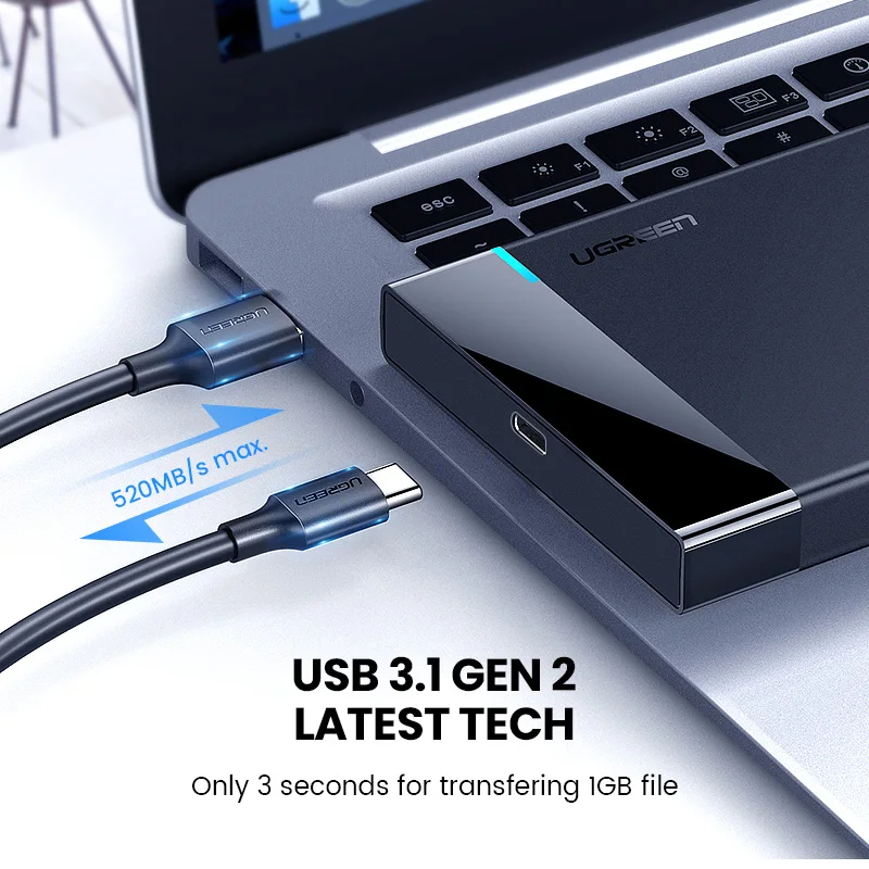 Ugreen 2.5 HDD SSD Case SATA to USB 3.1 Adapter Case HD External Hard Drive Enclosure Box