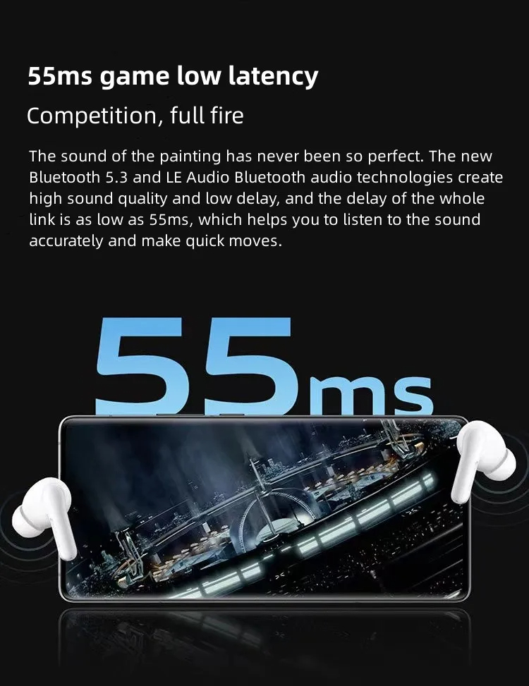 vivo TWS 3 Bluetooth Wireless Earphone 360° Audio 48dB Active Noise Cancelling up to 40 hours