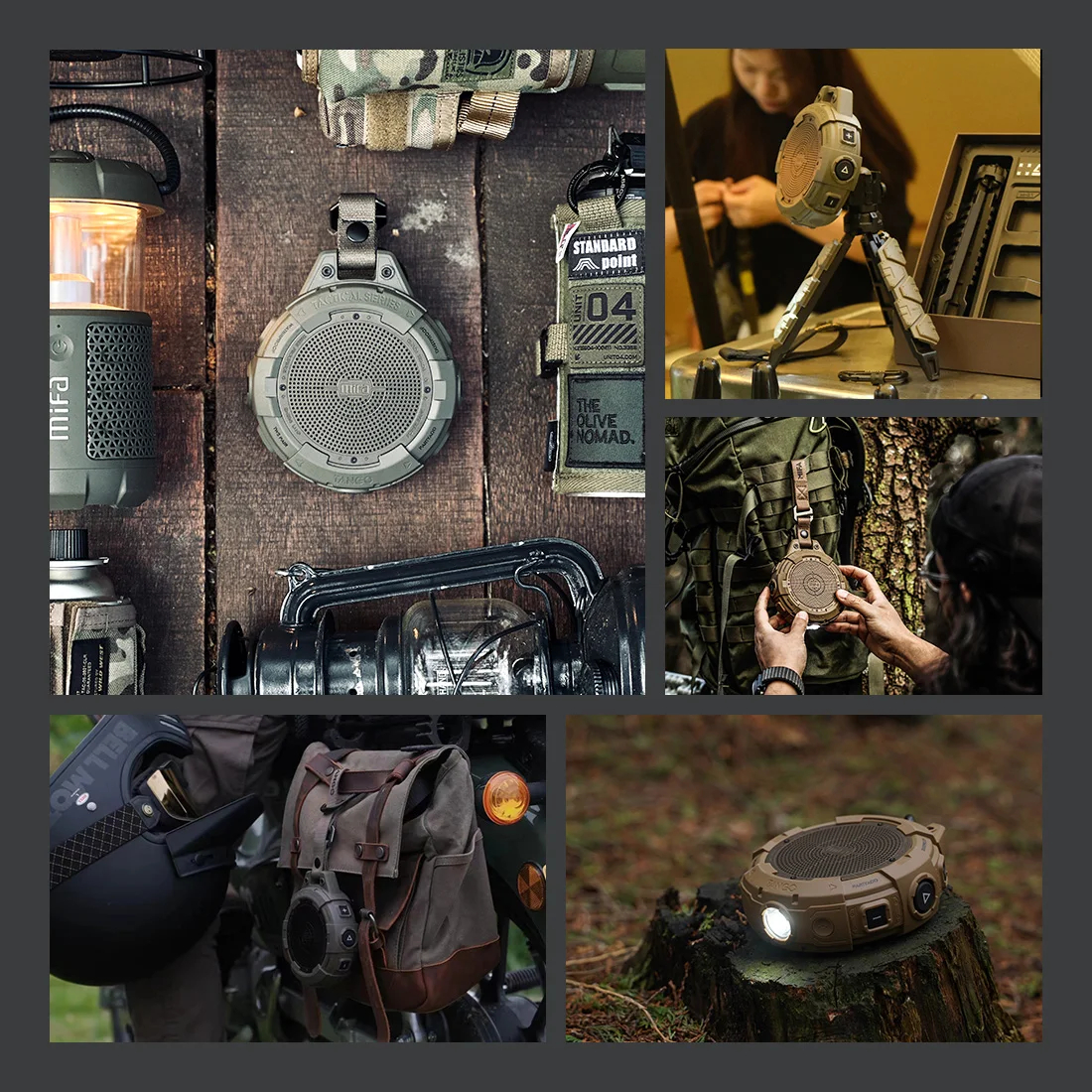 mifa Tango Portable Bluetooth Speaker With Flashlight IP67 Waterproof &Shockproof Bass Loudness Bluetooth 5.3