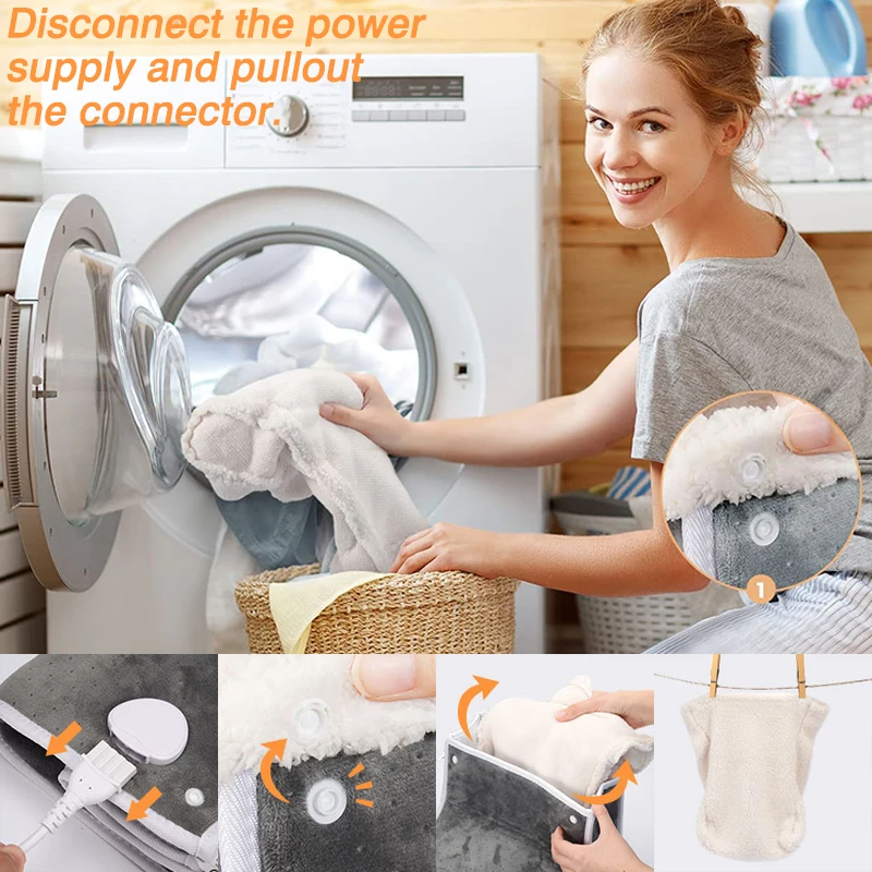 Electric Foot Warmer Heating Pad for Foot, USB Charging Power Saving Warm Foot Cover 6-Heating and 4-Timing Home Bedroom Sleep