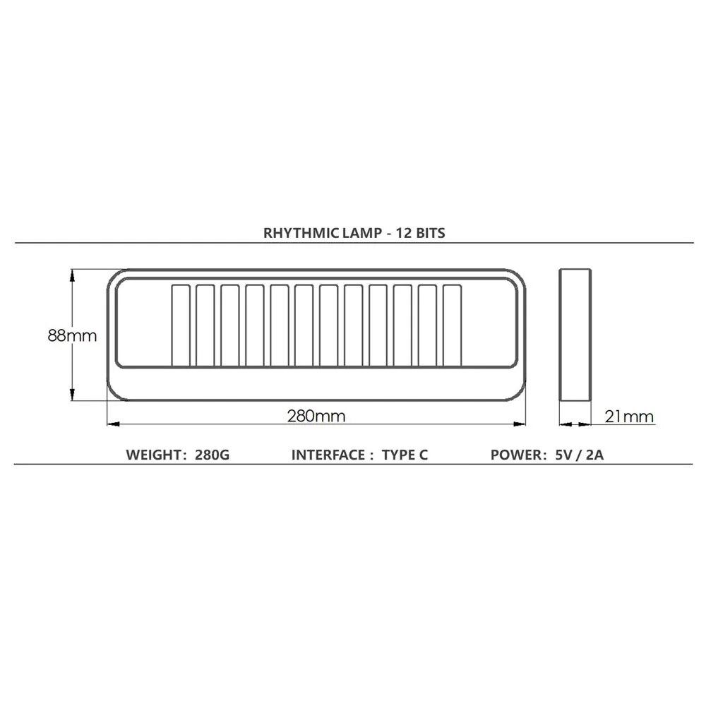 NEW 12-Bit RGB Pickup Level Light LED Display Sound Level Meter Music Indicator Desktop Light