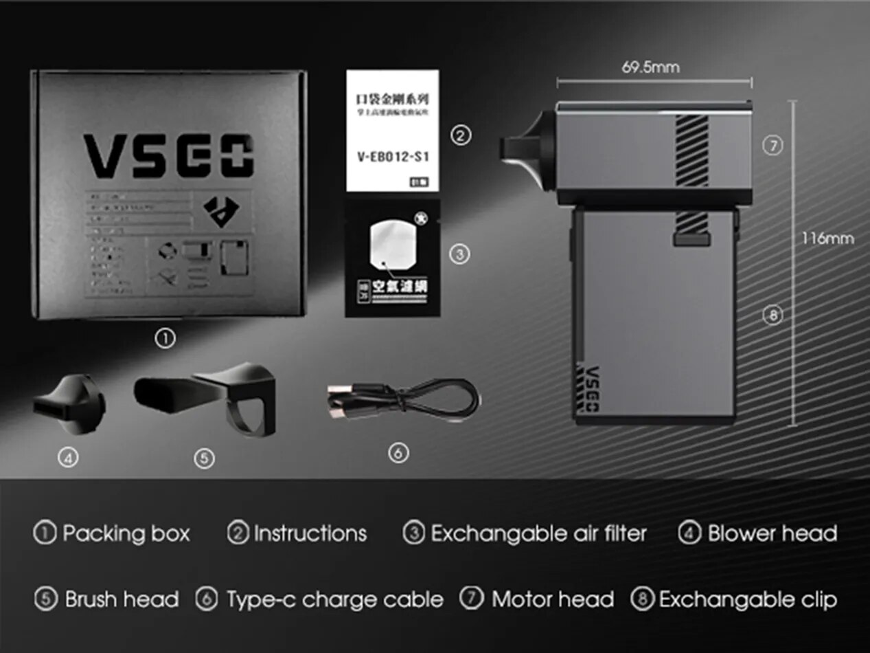 Electronic Mini Air Blower For PC Camera Lens Computer Keyboard Hot Air BlowerBaby Dust Cleaning Tool