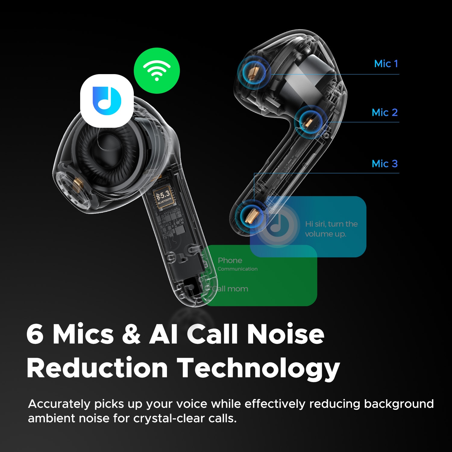 SoundPEATS Air4 Lite Bluetooth 5.3 Wireless Earphone Hi-Res Audio AI call Noise Reduction Earbuds