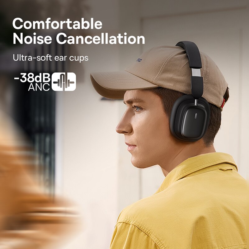 Baseus Bowie H1i Wireless Headphone Bluetooth 5.3 38db ANC Noise Cancellation Ear Headsets