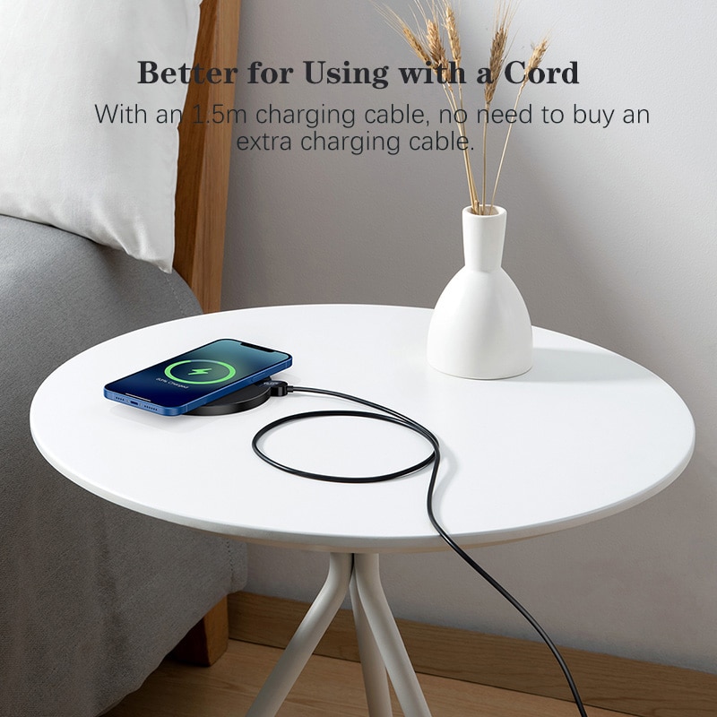 Baseus 15W Qi Wireless Charger Digital Display Fast Wireless Charging