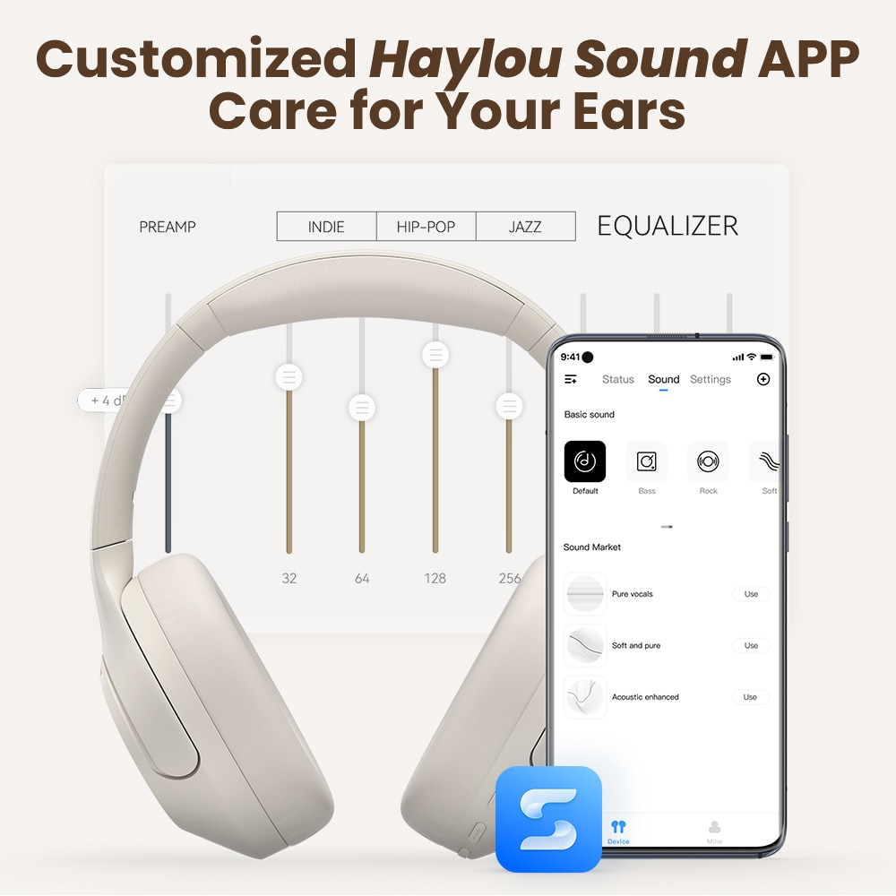 NEW HAYLOU S35 ANC Wireless Bluetooth 5.2 Headphones