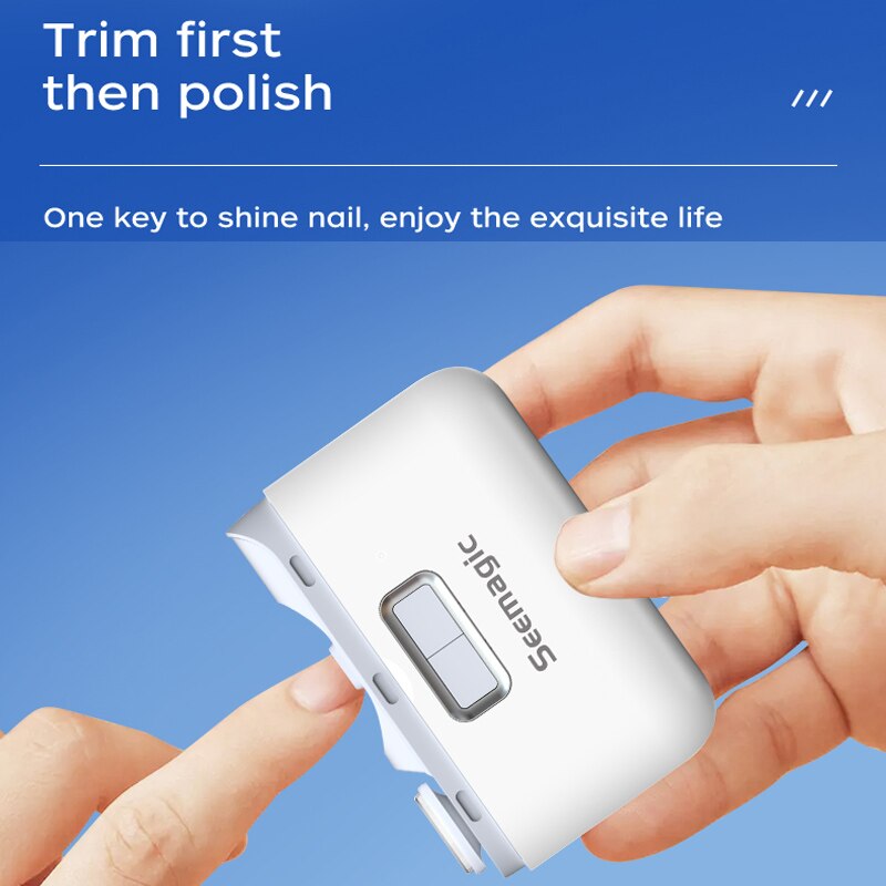 Youpin Seemagic 2in1 Electric Polishing Automatic Nail Clippers with Light Trimmer Nail Cutter