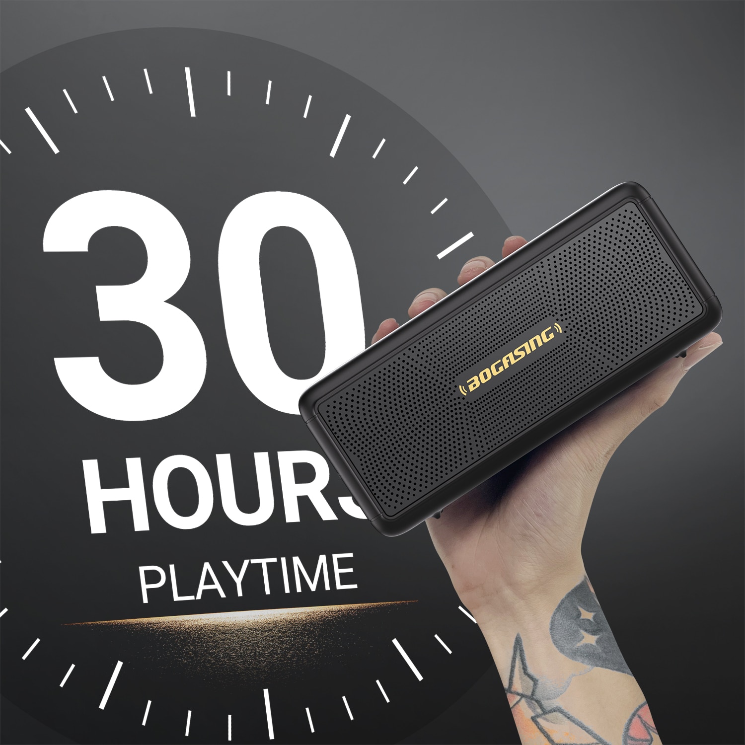 BOGASING M5 Bluetooth Speaker 40W Bluetooth 5.3 Wireless Speakers With 360 degree Surround Sound IPX7 Waterproof 30H Playtime