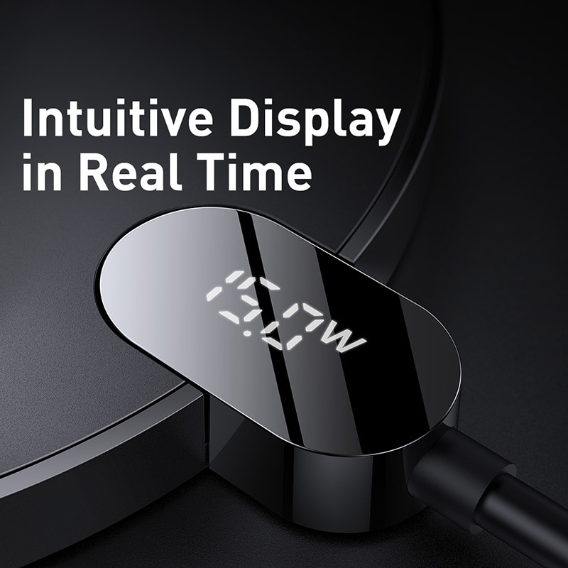 Baseus 15W Qi Wireless Charger Digital Display Fast Wireless Charging
