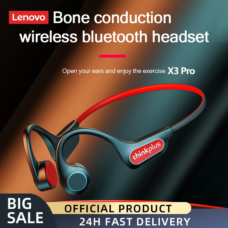 Lenovo Bone Conduction Earphones X3 Pro Bluetooth Hifi Ear-hook Wireless Headset