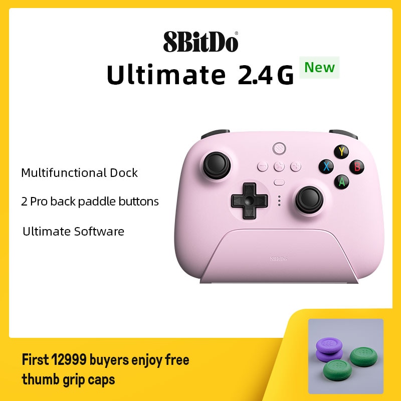 8BitDo - Ultimate Wireless 2.4G Gaming Controller with Charging Dock for PC Windows 10, 11, Steam Deck, Android