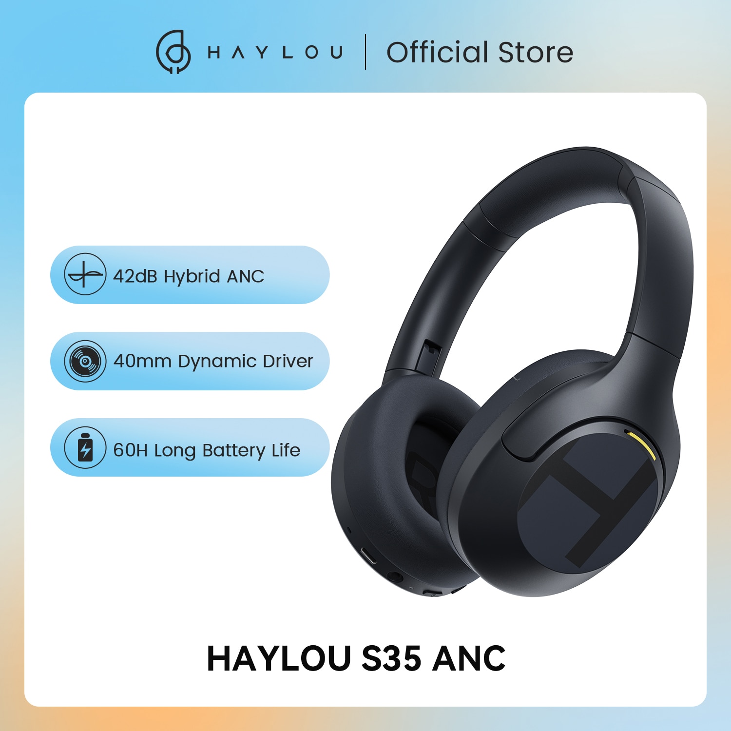 NEW HAYLOU S35 ANC Wireless Bluetooth 5.2 Headphones