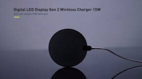 Baseus 15W Qi Wireless Charger Digital Display Fast Wireless Charging