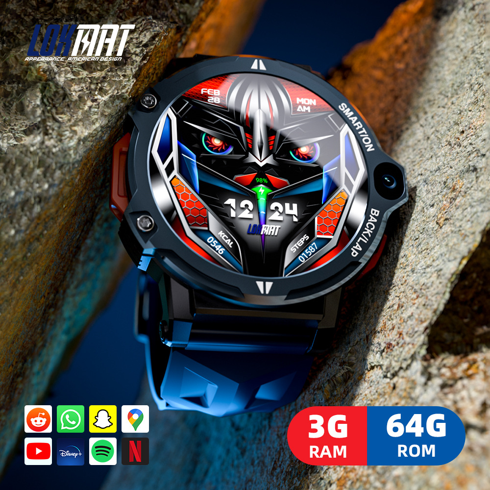NEW LOKMAT APPLLP 6 Pro Smart Watch 3G+64G Dual Camera Face Recognition GPS