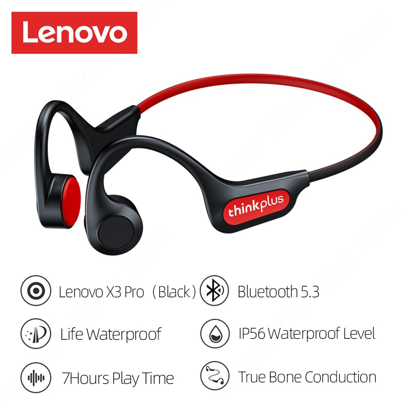 Lenovo Bone Conduction Earphones X3 Pro Bluetooth Hifi Ear-hook Wireless Headset