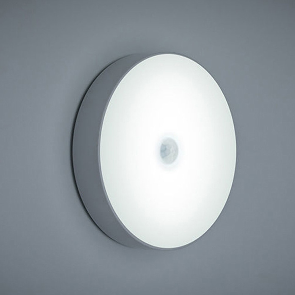 New Xiaomi USB Rechargeable LED PIR Motion Sensor Night Light 8 Light Bead Cabinet Closet Wall Lamp The kitchen lamp