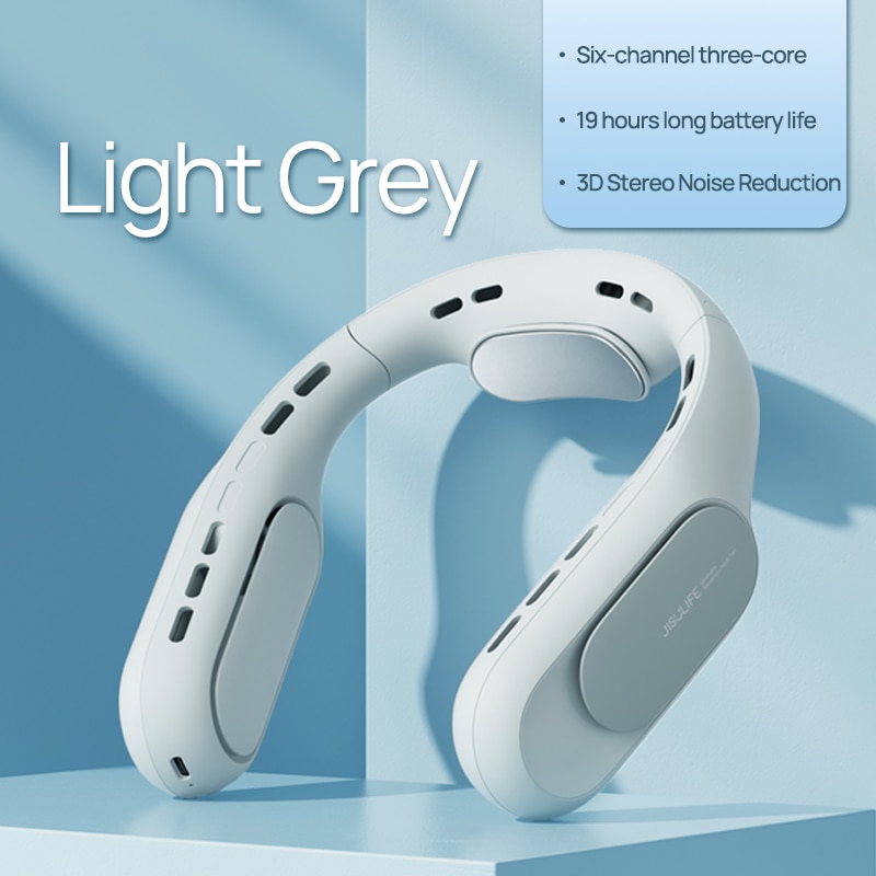 New JISULIFE Portable Neck Fan Rechargeable 4/6 Speeds Bladeless FANS