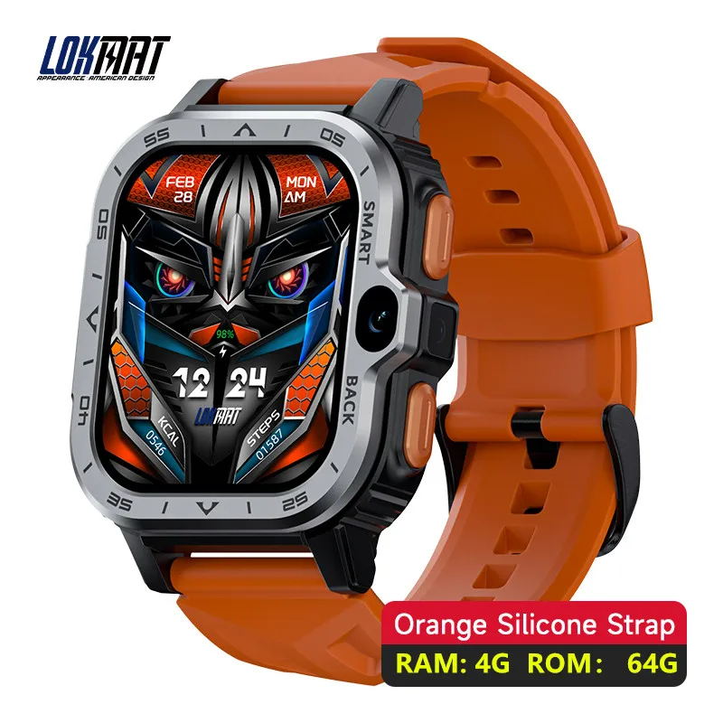 NEW LOKMAT APPLLP 4 MAX Android Smart Watch Phone Fitness Tracker Touch Screen Dual Camera GPS Wifi Call Wacth Heart Rate Monitor