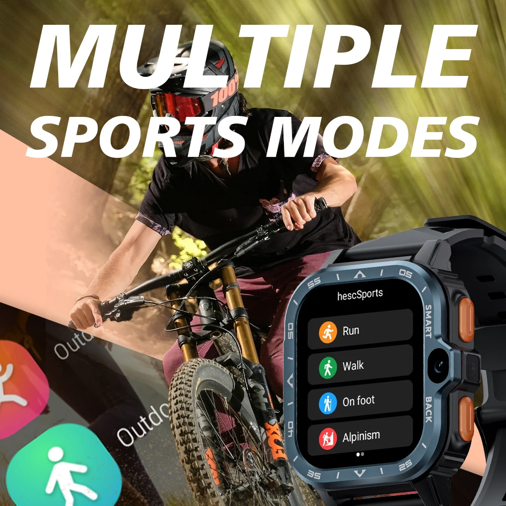 NEW LOKMAT APPLLP 4 MAX Android Smart Watch Phone Fitness Tracker Touch Screen Dual Camera GPS Wifi Call Wacth Heart Rate Monitor