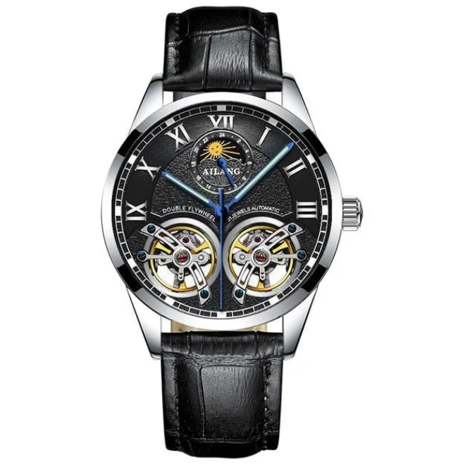 Original AILANG design watch men's double flywheel automatic mechanical watch