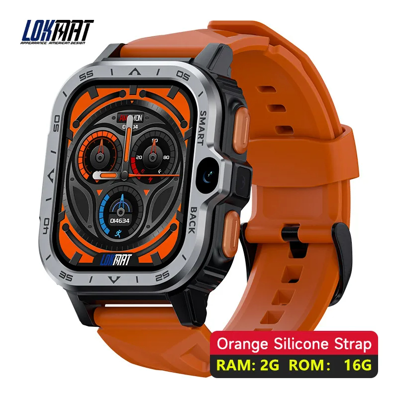 NEW LOKMAT APPLLP 4 MAX Android Smart Watch Phone Fitness Tracker Touch Screen Dual Camera GPS Wifi Call Wacth Heart Rate Monitor