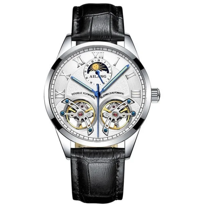 Original AILANG design watch men's double flywheel automatic mechanical watch