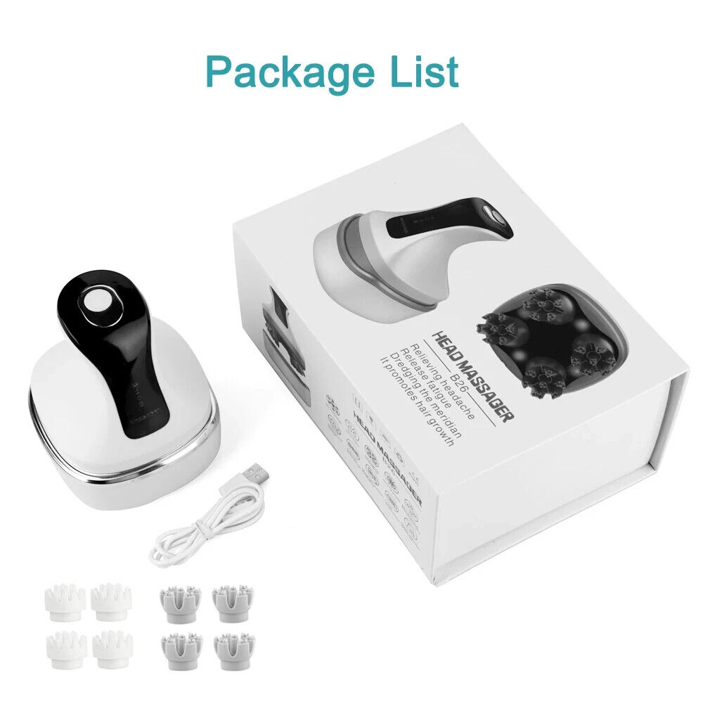 Electric Head Scalp Health Care Relax Deep Tissue Massage Prevent Hair Loss Soft