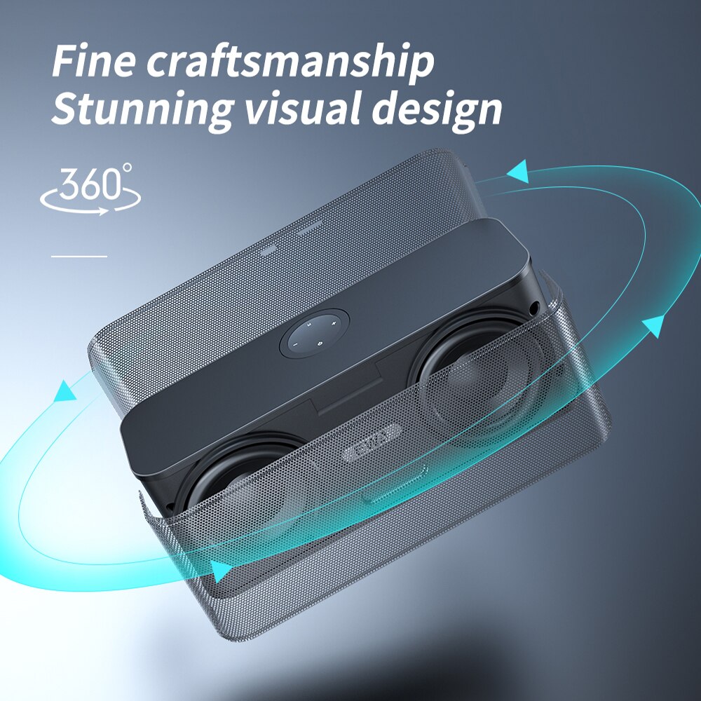 EWA W300 TWS Bluetooth Speakers Double Drivers Portable Speaker